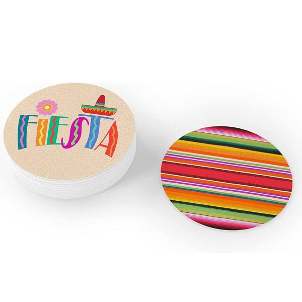 Personalized Colorful Absorbent Cardboard Coasters for Cocktail Bars - Image 2